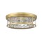 Z-Lite Clarion 4 Light Flush Mount, Rubbed Brass & Inner Clear Water & Outer Clear 493F4-RB - alternate 4